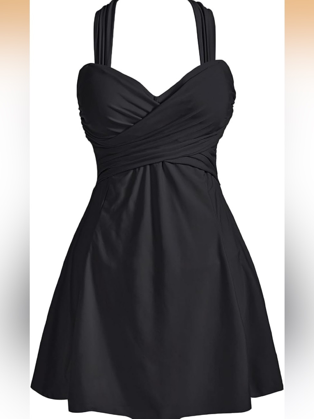 COCOPEAR Women's Elegant Crossover One Piece Swimdress S 1083/bb6